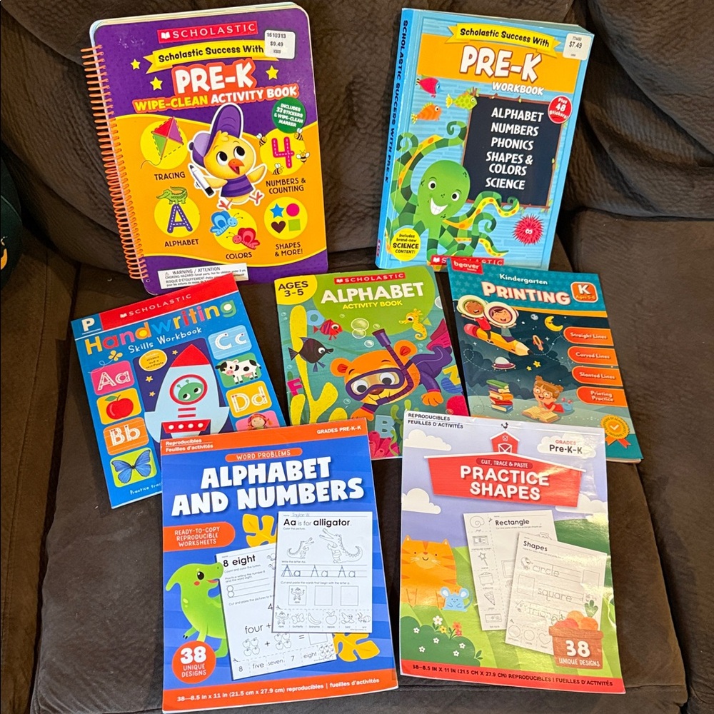 Preschool Pre-K Kindergarten Workbook Early Learners Learning Bundle